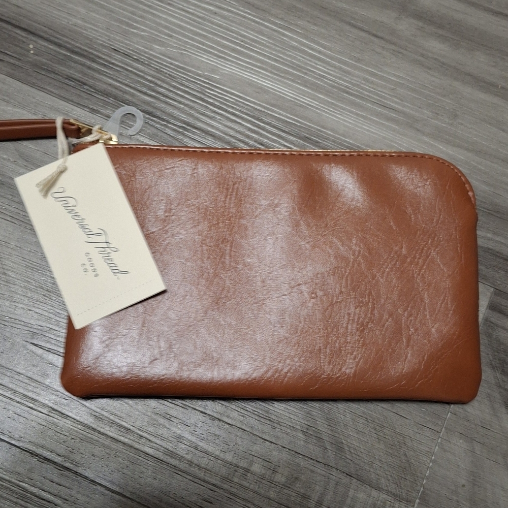 Brown Wristlet Clutch